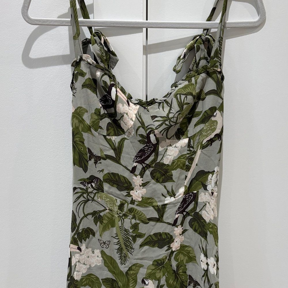 Reformation “Nikita” Green Floral Dress